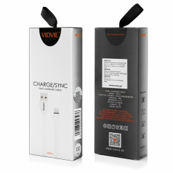 Kabel USB iPhone Lightning 1m biały VIDVIE CB411 2A